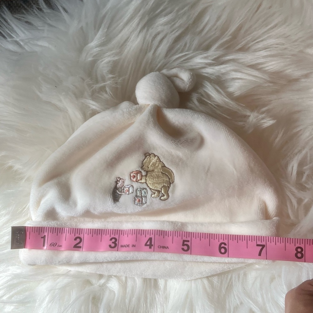 VTG Classic Winnie the Pooh and piglet blocks Baby Knot Beanie Hat Cap 0-3-6